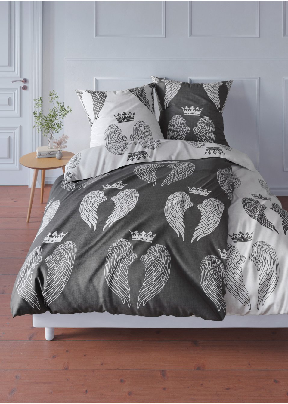 Parure de lit réversible avec ailes d'ange