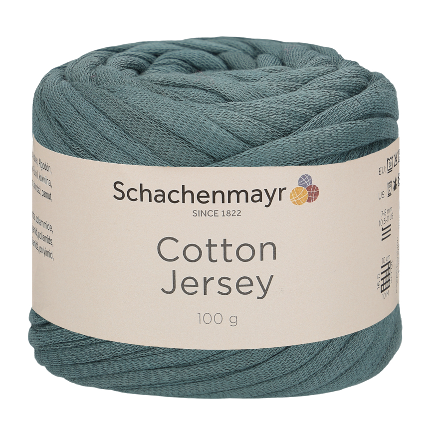 Handstrickgarn COTTON JERSEY - petrol - 100g
