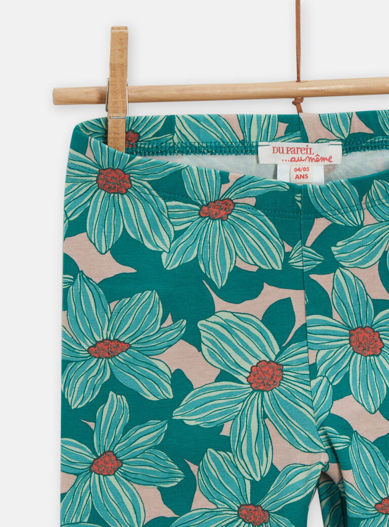 Legging à motif feuillage pour bébé fille