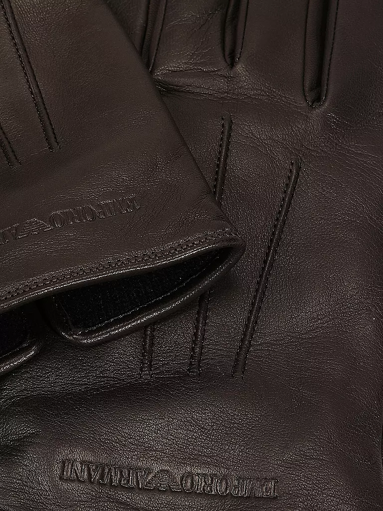 EMPORIO ARMANI Lederhandschuhe braun