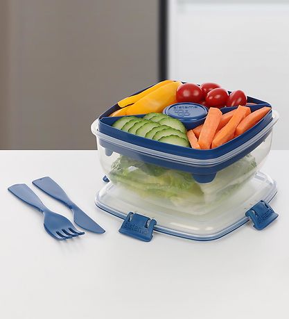Sistema Brotdose m. Zubehör - Salad To Go 1,1 L - Blau
