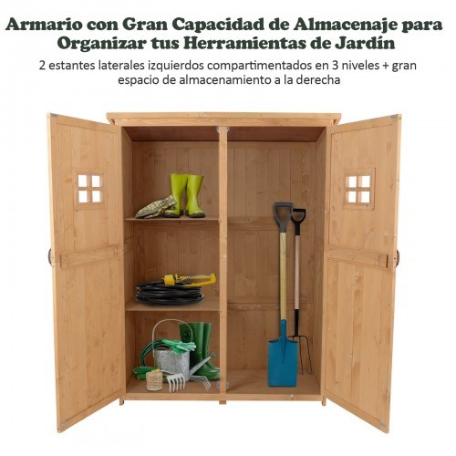 Depósito de ferramentas Outsunny, marrom