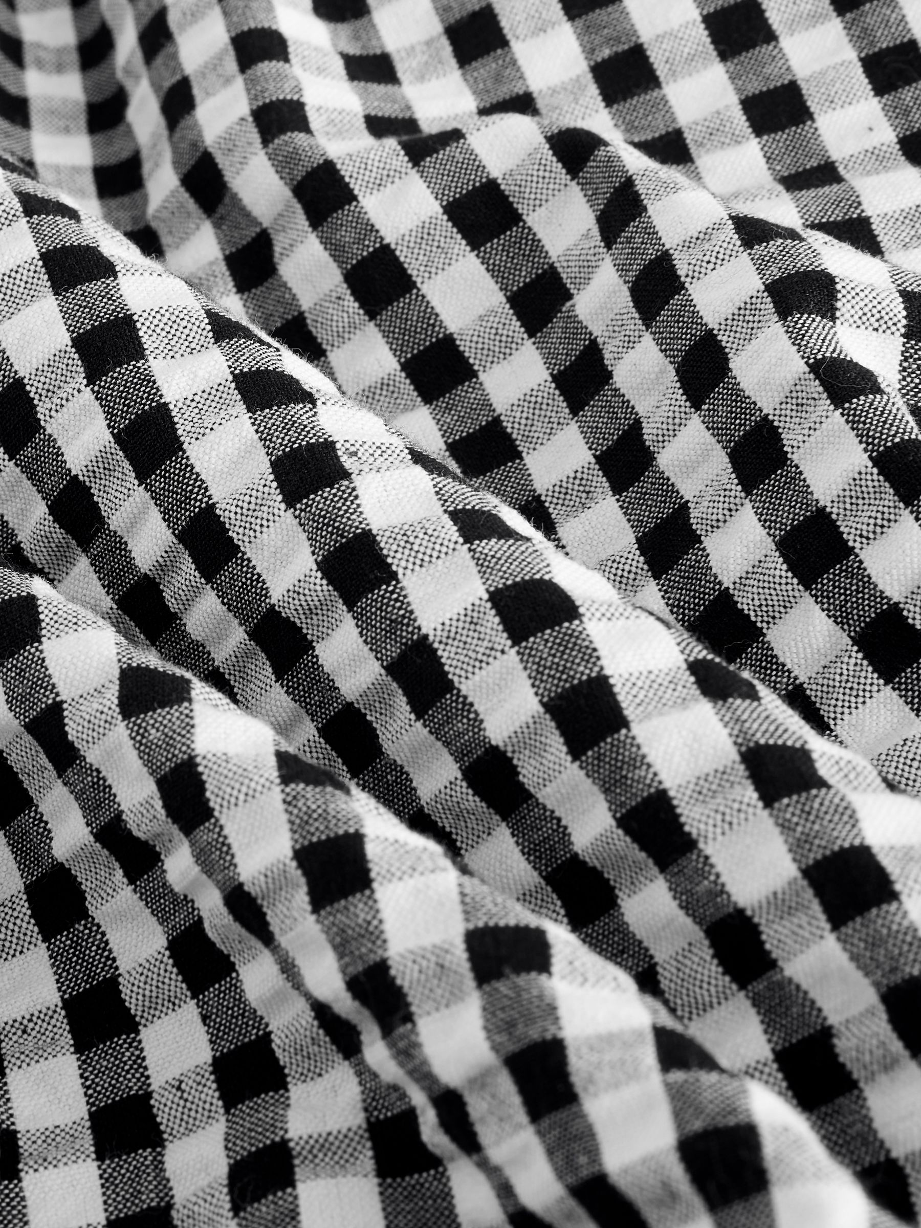Zwarte/witte gingham-ruit - Pull-on barrelbroek (3-16jr)