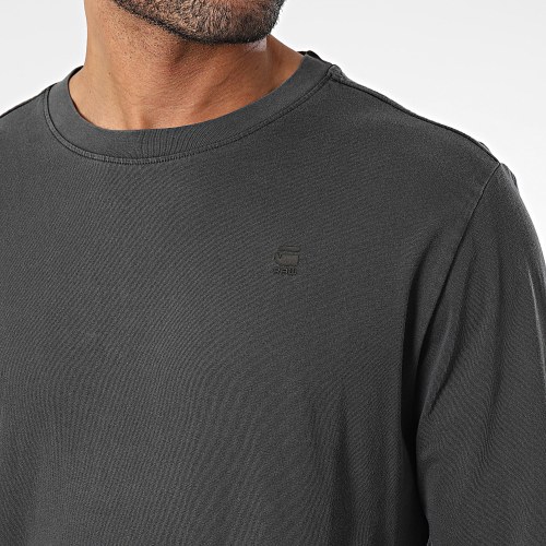 Tee Shirt Manches Longues Painted Garment Dyed D24668-2653 Noir
