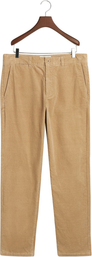 Gant REGULAR CORD CHINOS Dark khaki