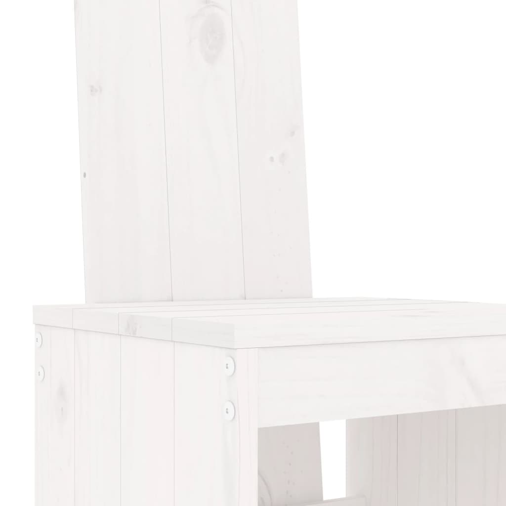 Ensemble de bar de jardin 9 pcs blanc bois de pin massif