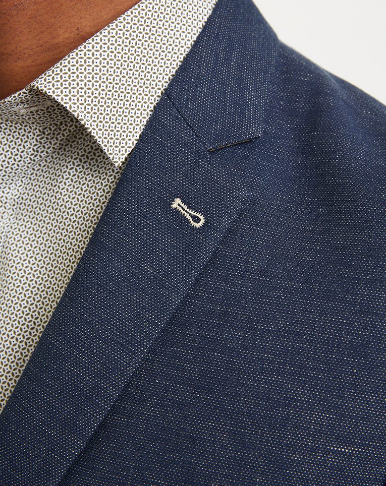 VESTE MOTIF TEXTURÉ NAVY