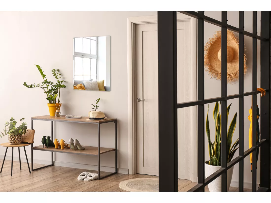 Grand miroir de salle de bain Glamour sans cadre 100x70 cm