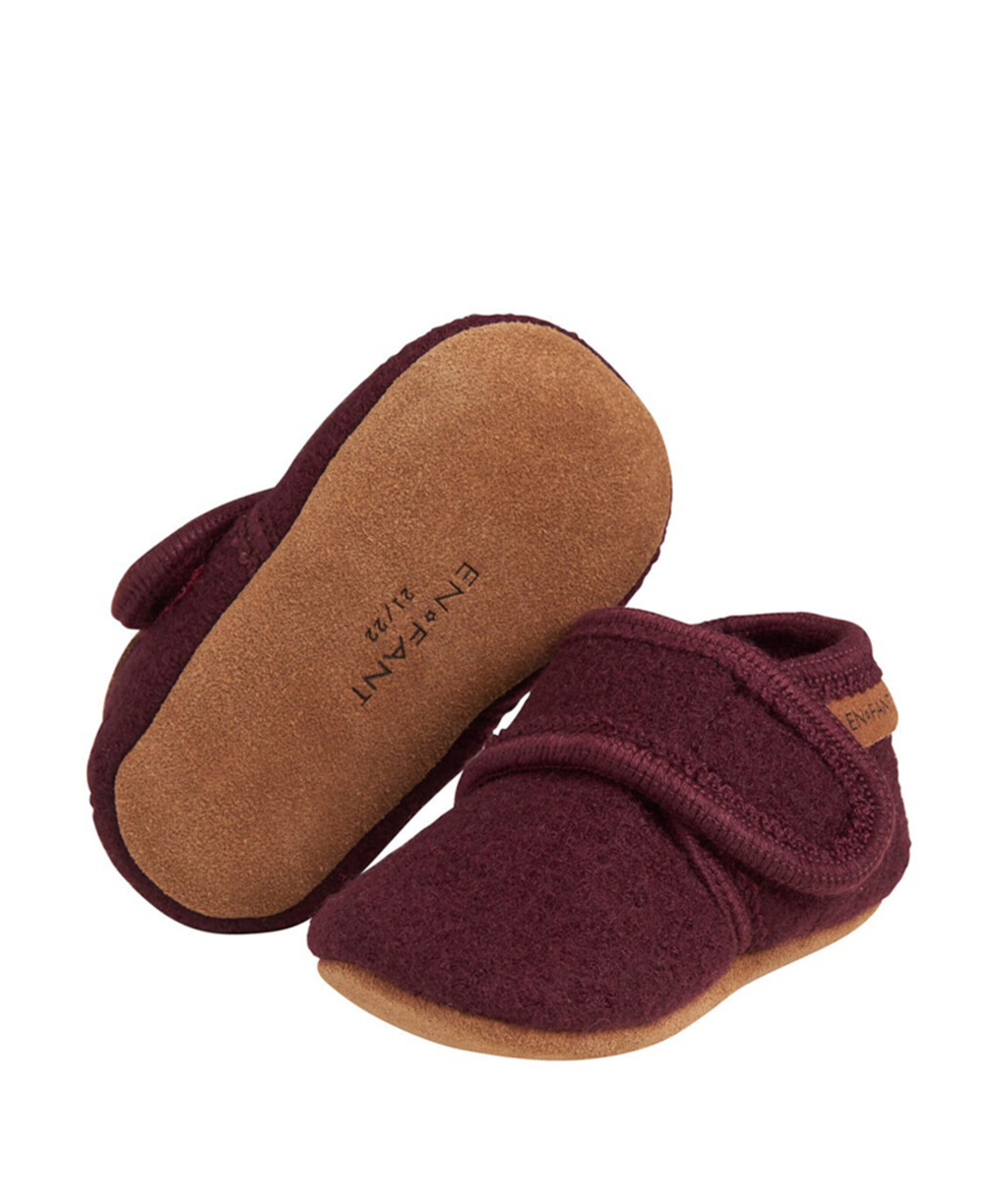EN FANT Baby wool slippers uniseks pantoffels  bordeaux
