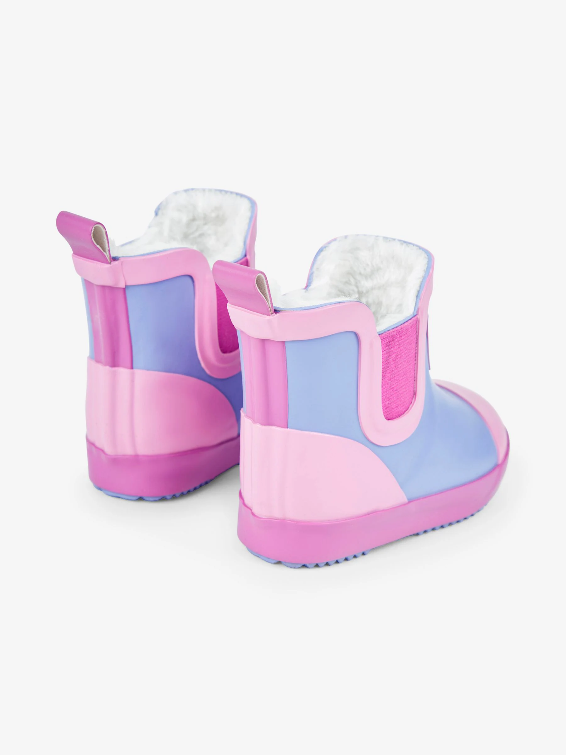 JoJo Maman Bébé - Behaaglijke gevoerde regenlaarzen met kleurvlakken