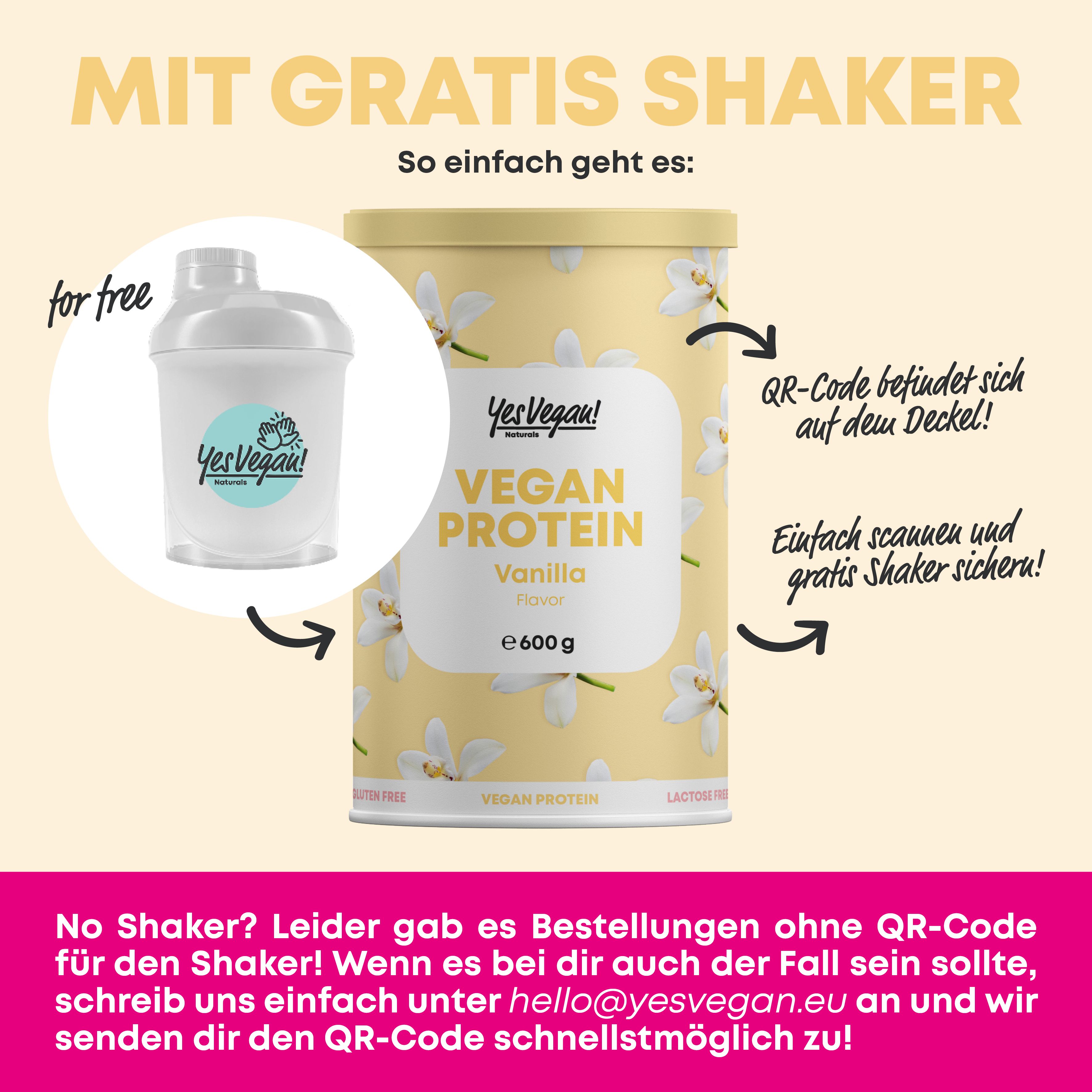 Yes Vegan® Proteinpulver Vanille