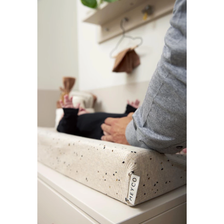 MEYCO Wickelauflagenbezug Rib Mini Spot - Sand Melange - 50 x 70 cm