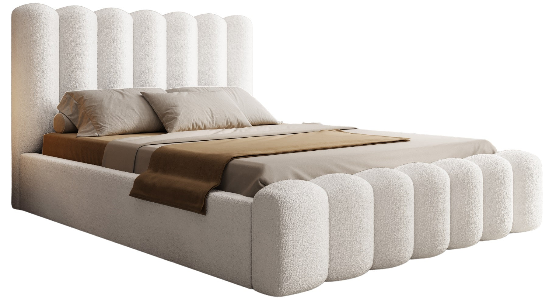 Trae Mobler Amore 140 x 200 cm Gestoffeerd Bed Naturel