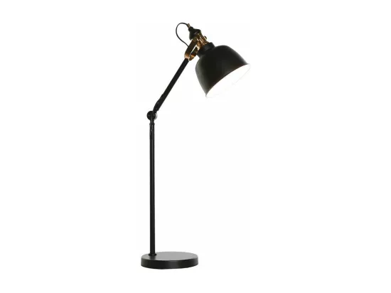Lampe de Bureau DKD Home Décor Noir Doré Métal (41 x 18 x 59 cm)