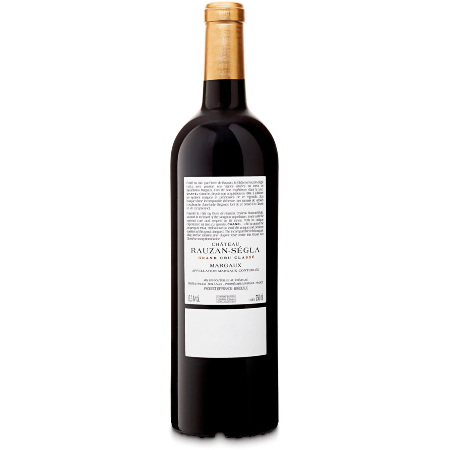 Château Rauzan-Ségla Margaux AC 2ème Cru Classé -75cl