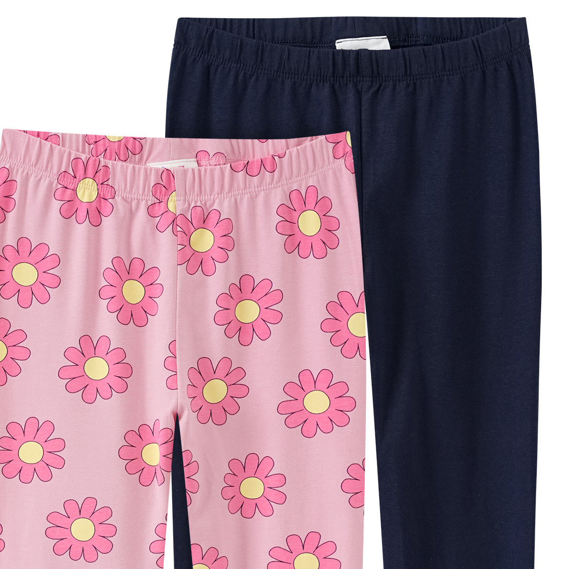 Famy 2 Mädchen Leggings im Set rosa / dunkelblau