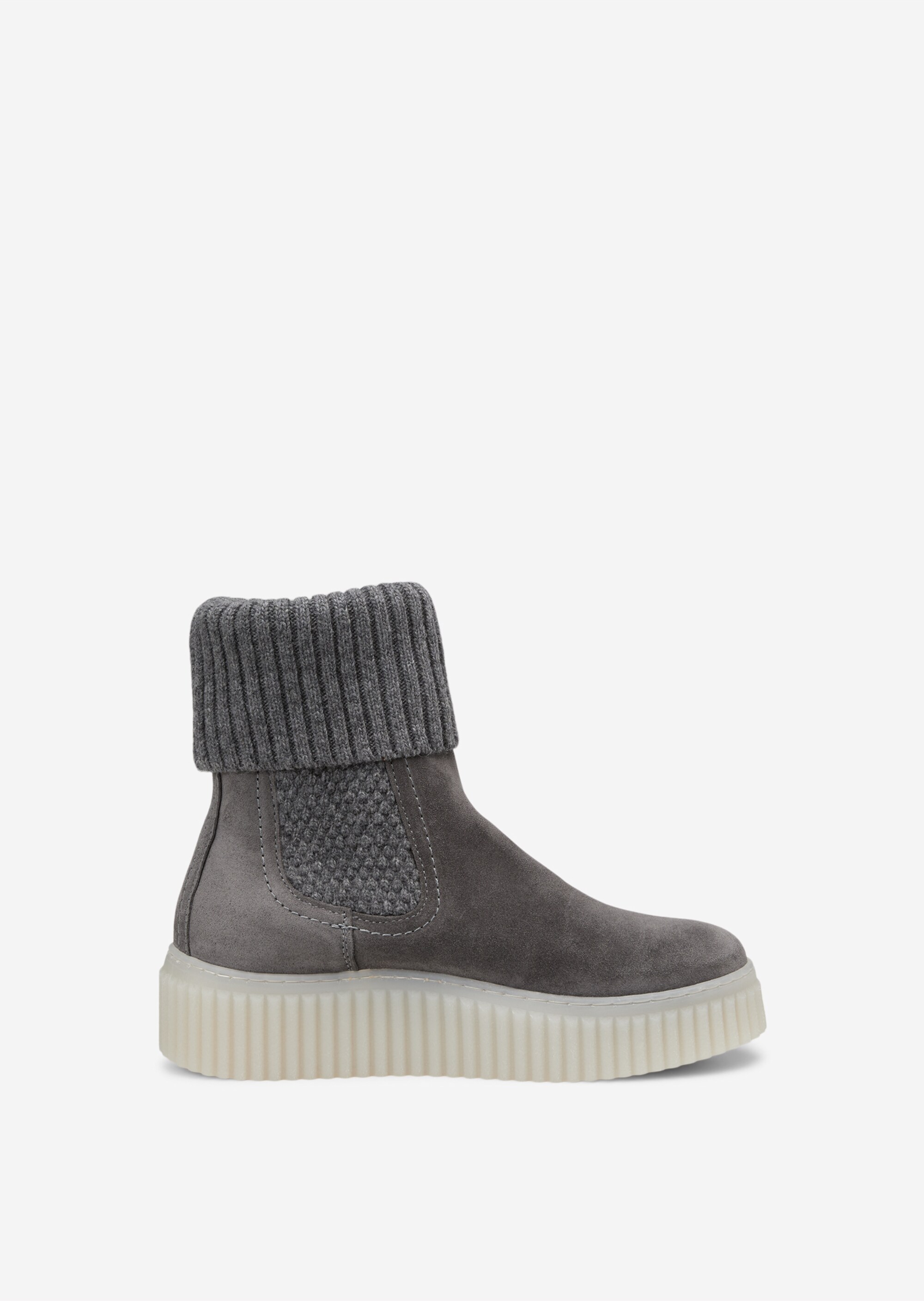 Chelsea-Boot mit Strickumschlag
