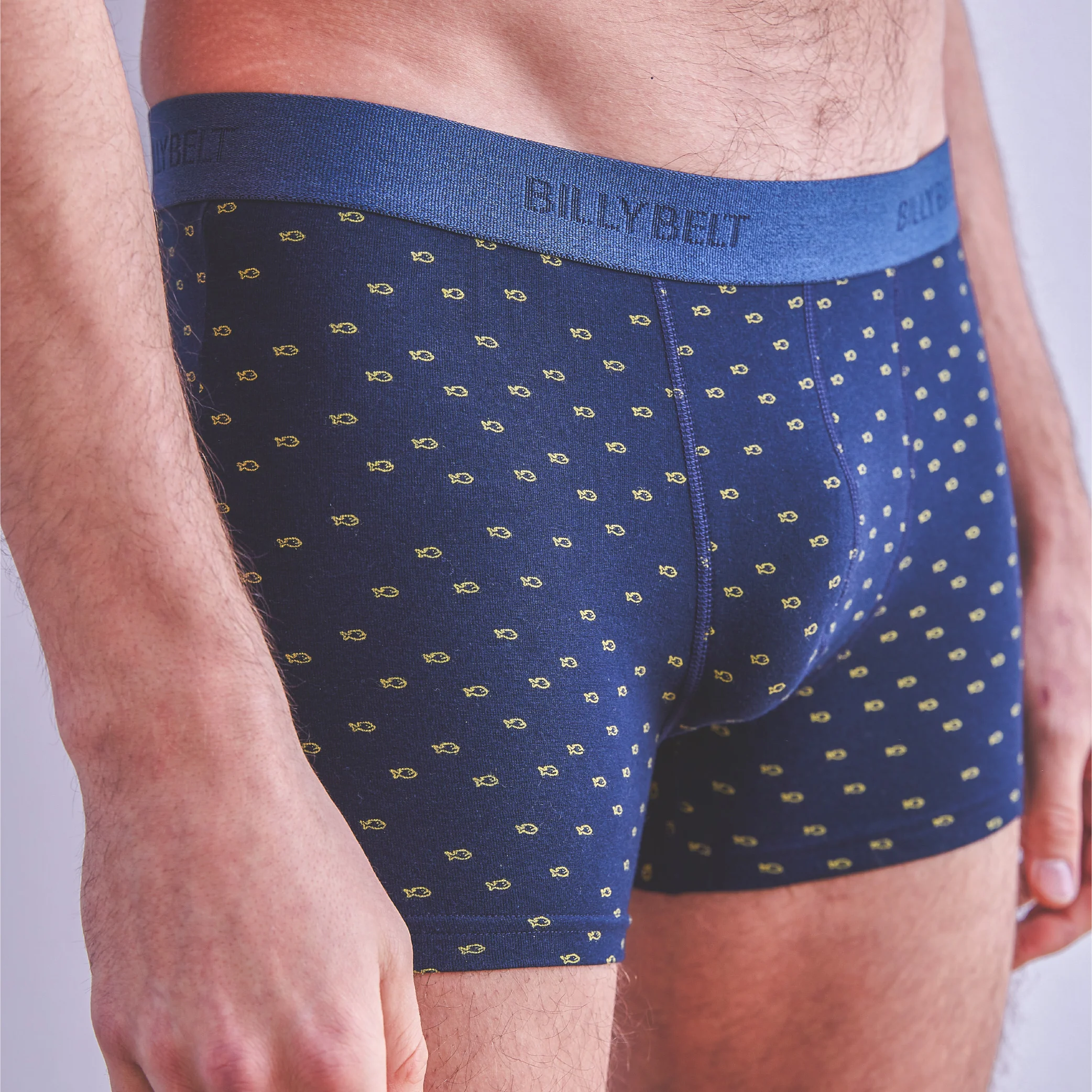 BILLY YELLOW - Boxer en coton biologique billy yellow | Bleu