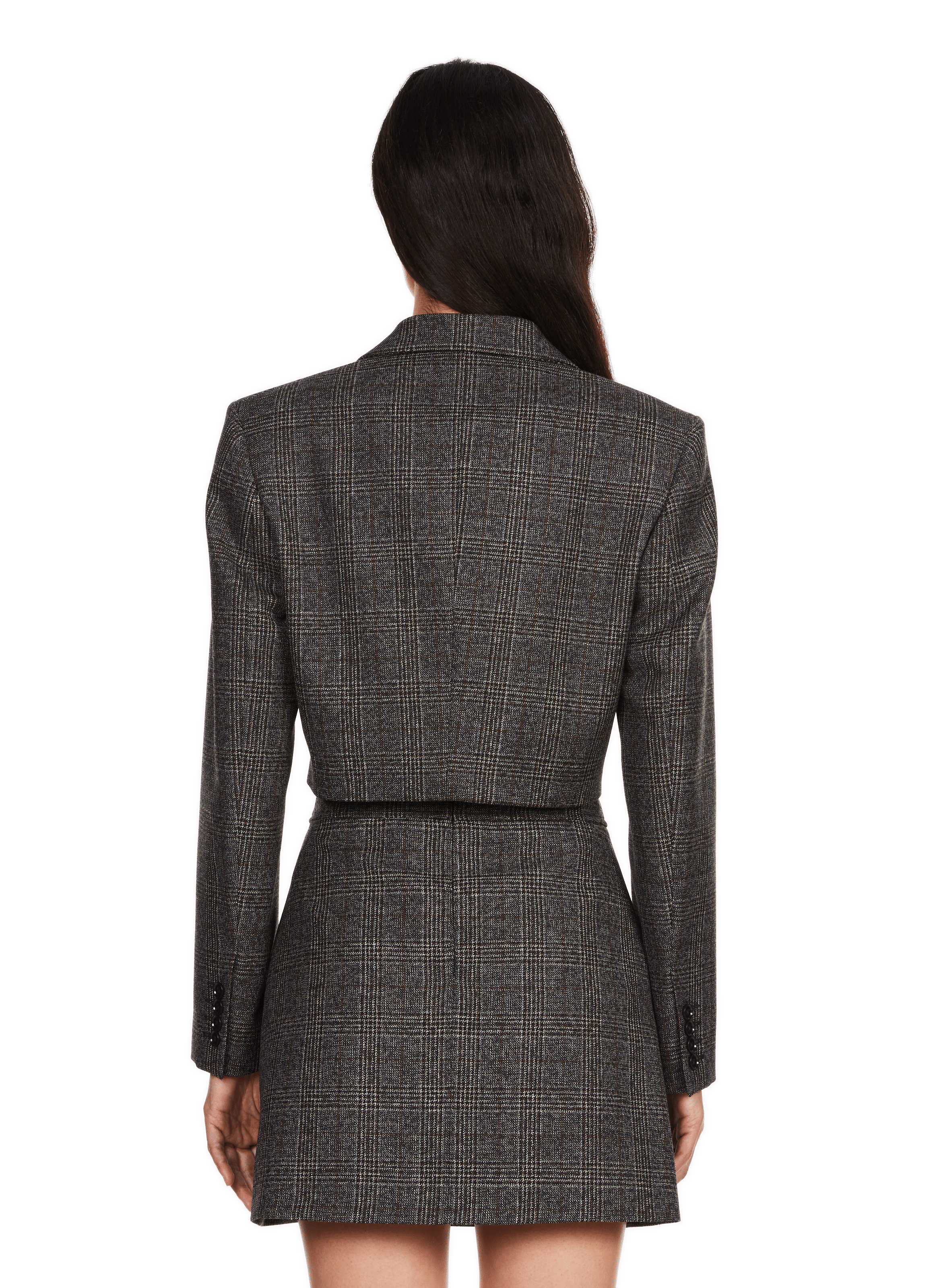 UCRO - Veste courte à carreaux en laine | Multicolore