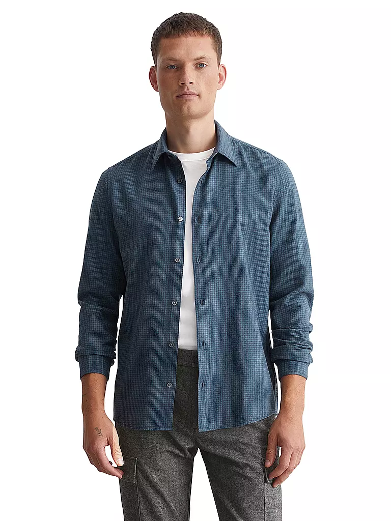 MARC O'POLO Hemd Regular Fit  dunkelblau