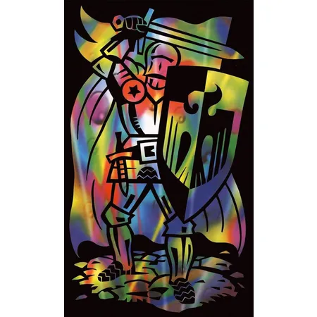 Mammut Kratzbild Mini Ritter regenbogen