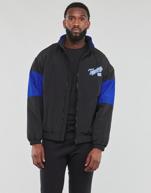 Tommy Jeans - TJM FLEECE LINED TRACK JACKET - Noir / Bleu