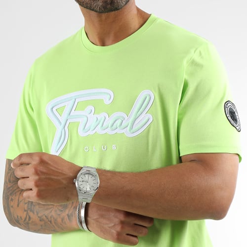 Ensemble Tee Shirt Et Short Jogging Broderie Sunset 1110 1091 Vert Lime