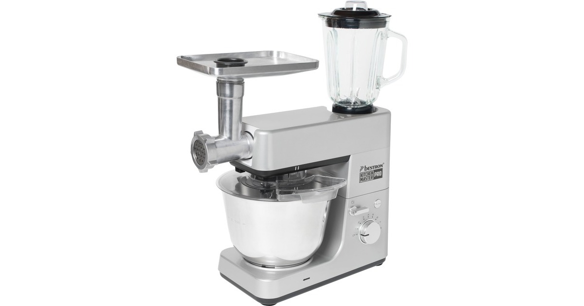 BestronAKM1600S 4-in-1 Keukenmachine Kitchen Master Pro  (Zilver)