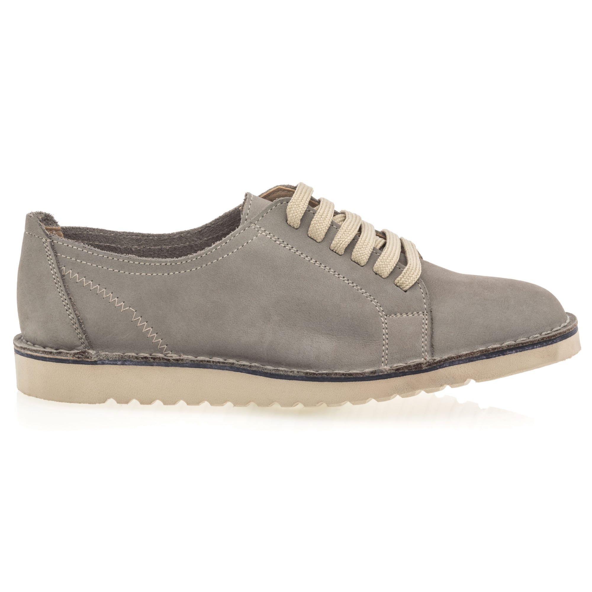 Derbies Homme en cuir gris