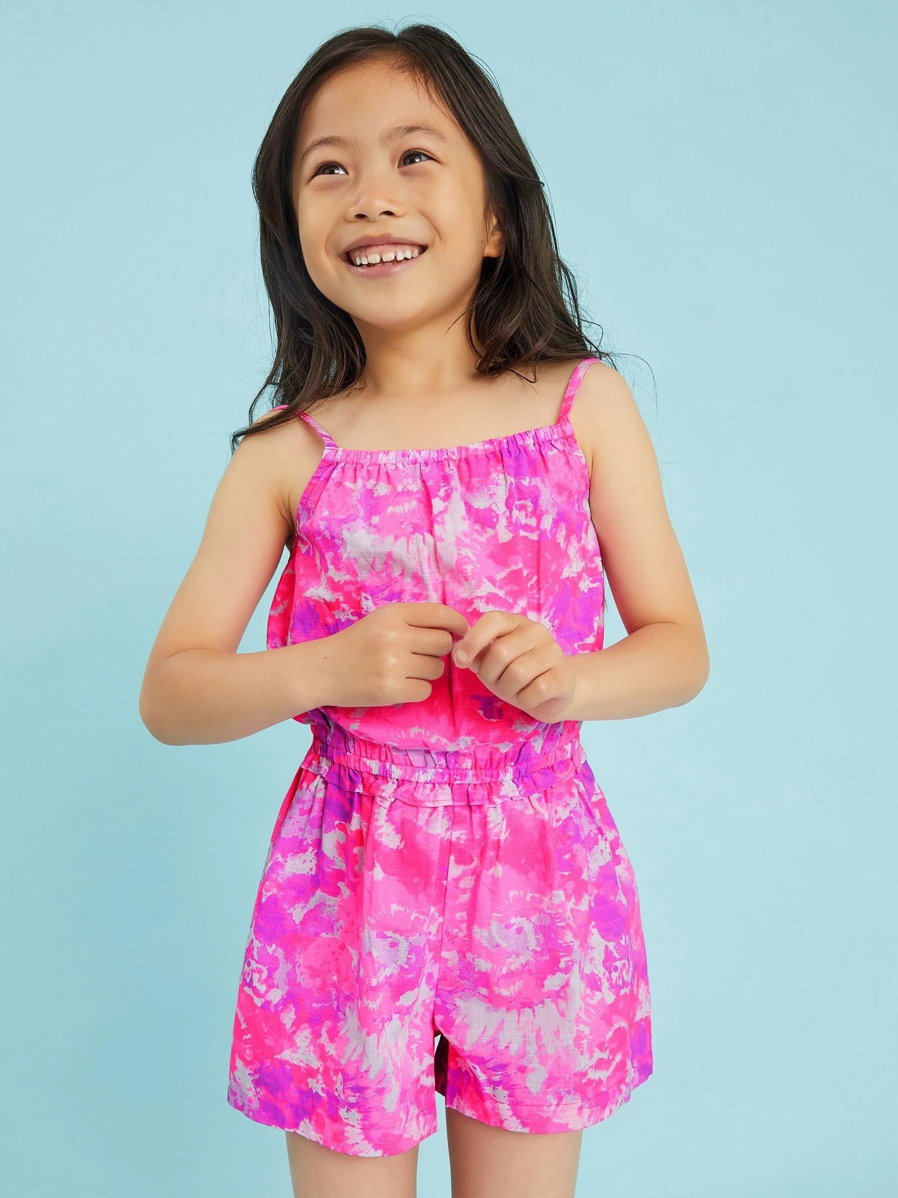 Angels By Accessorize Girls Tie Dye Strappy Playsuit