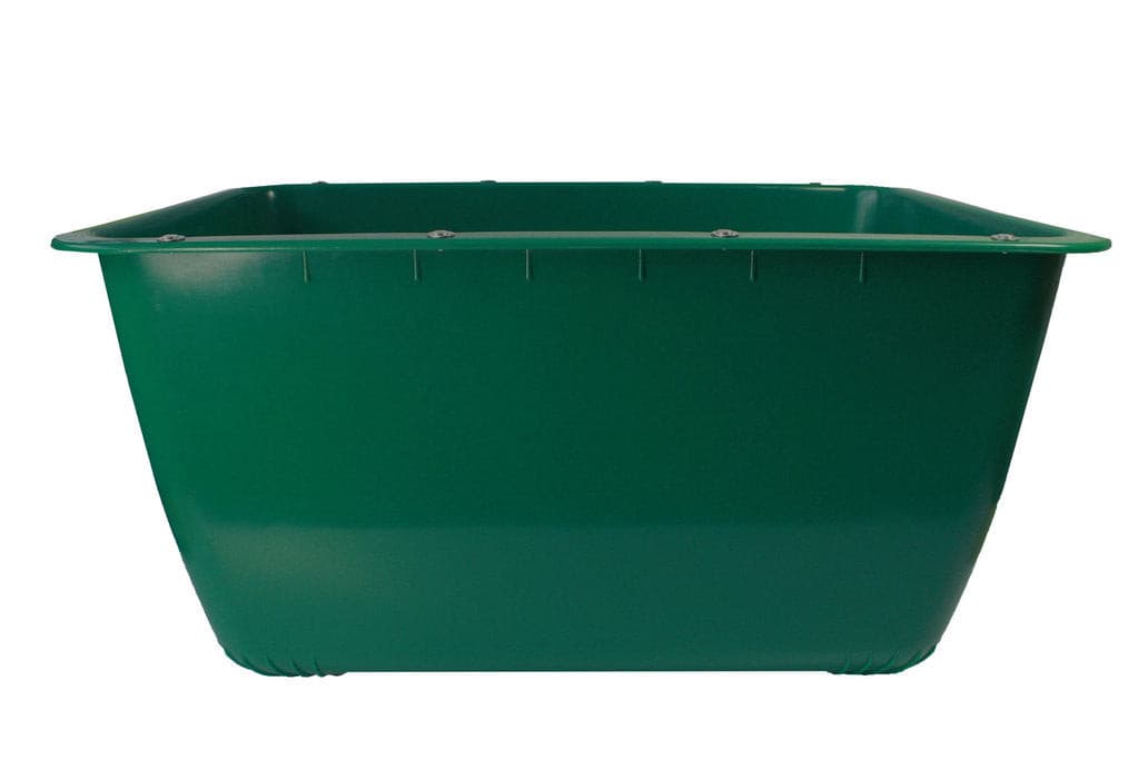 Mortelbak, stalen rail, mortelbak, plantenbak, 200 liter, verkeerde kleuren, drukfout / groen