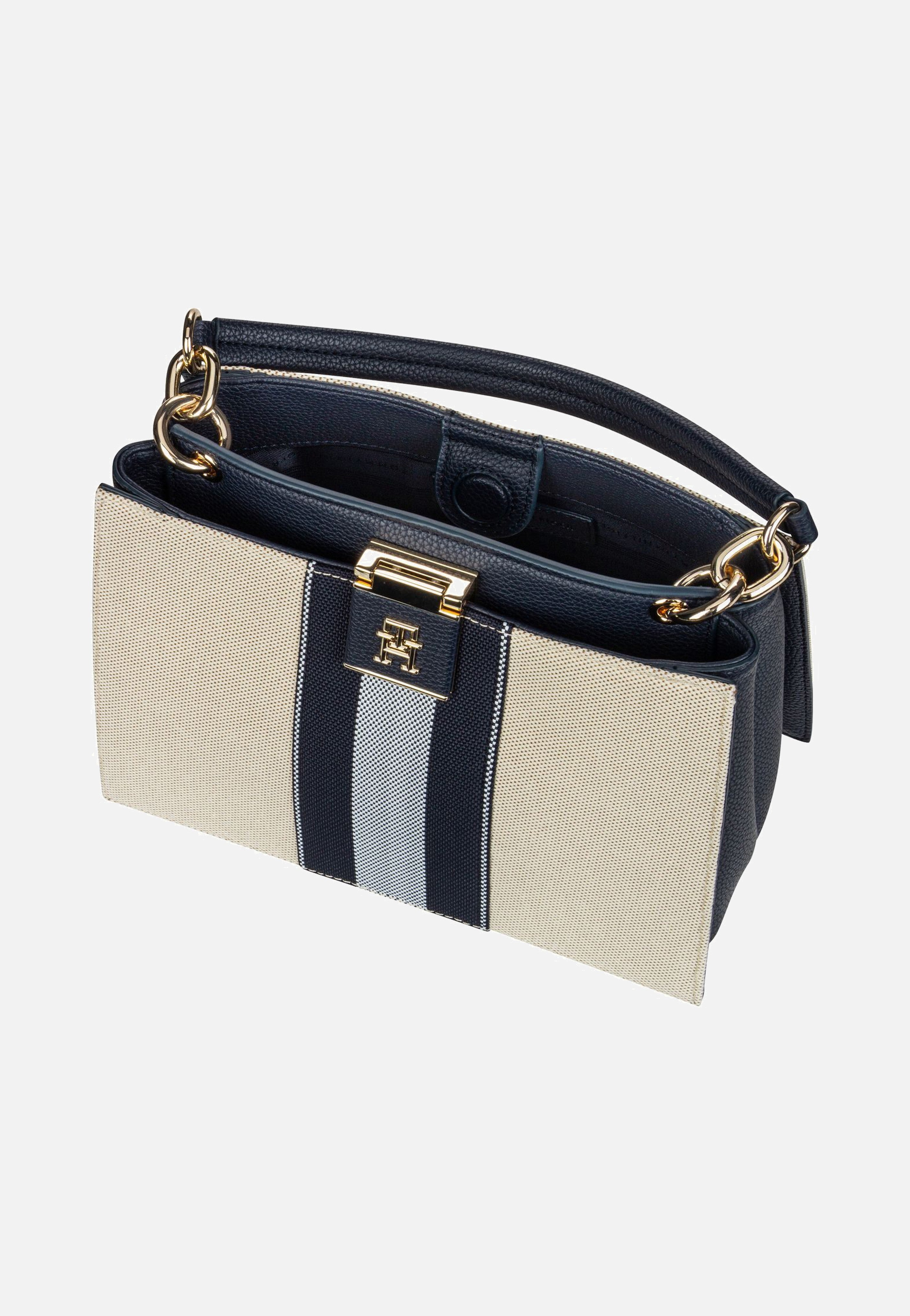 TH Her Mini Stripes 17435 SP25 Space Blue Canvas Mix - Henkeltasche