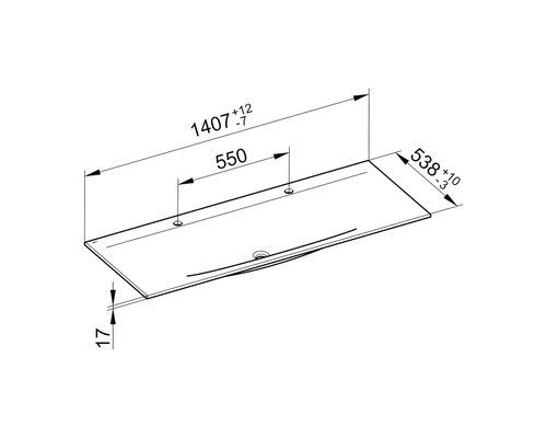 KEUCO Dubbele wastafel Edition 11 140,7 x 53,8 cm wit glanzend 31160311402