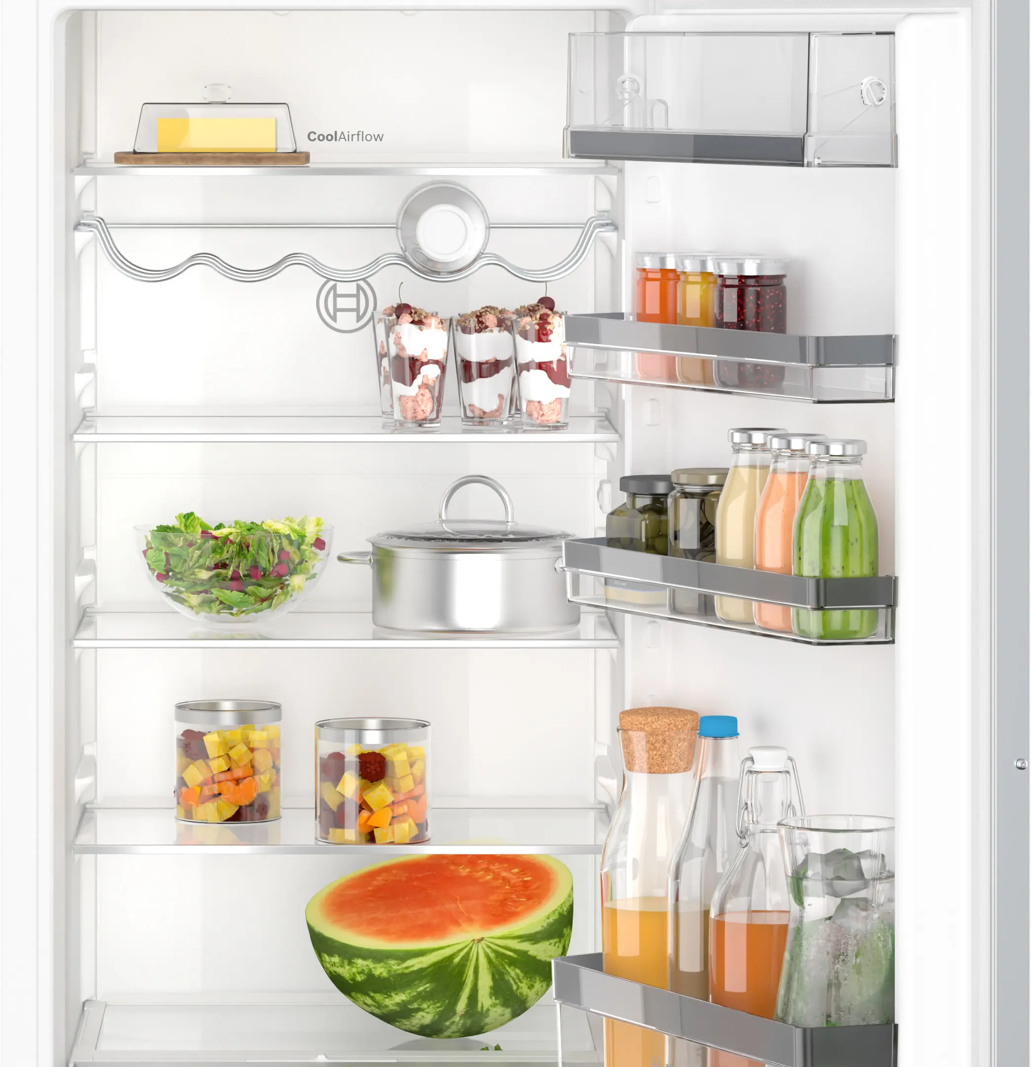 Serie 6 Inbouw koelkast 122.1 x 55.8 cm Vlakscharnier met SoftClose