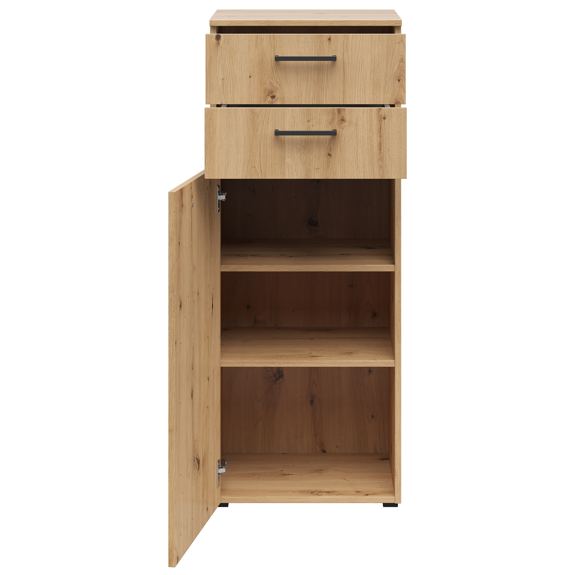 Kommode - Artisan Eiche - eine Tür - 2 Schubkästen - 45 cm