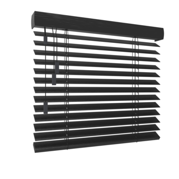 Houten Jaloezie Recht raam 6129 nerf antraciet 50MM