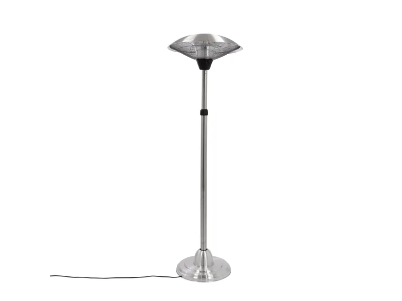 HORTUS Terrassevarmer gulvmodel med teleskop 900/1200/2100 W, HA, sølv (211-372)