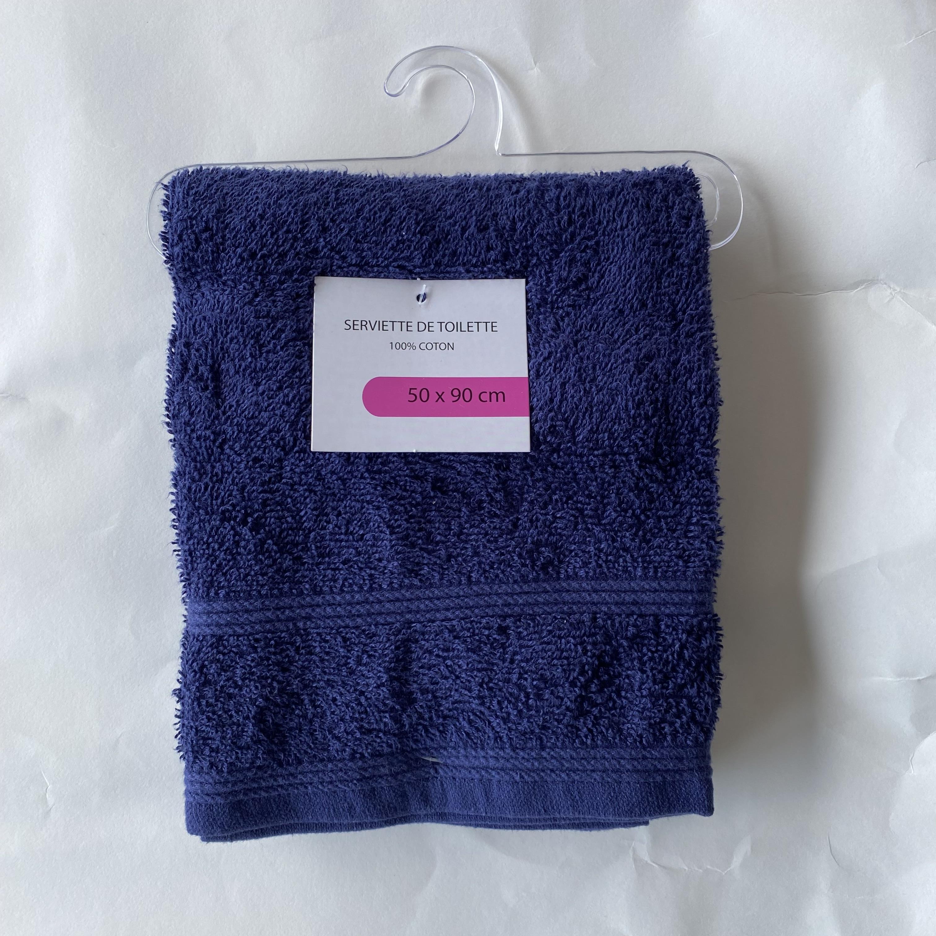 SERVIETTE TOILETTE 50X90CM BLEU