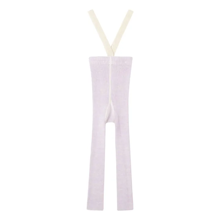 Silly Silas Collants à Bretelles Coton Bio Sans Pieds | Lavande