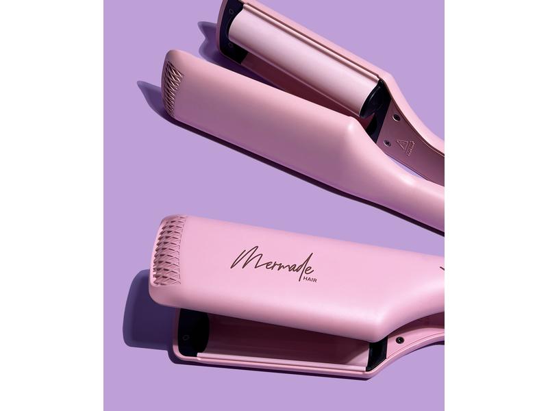 Mermade Welleneisen Double Waver Pink Welleneisen mit ionischen Keramikplatten