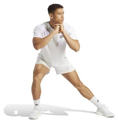Maillot manches courtes Unisexe adidas Performance Running Blanc Rose