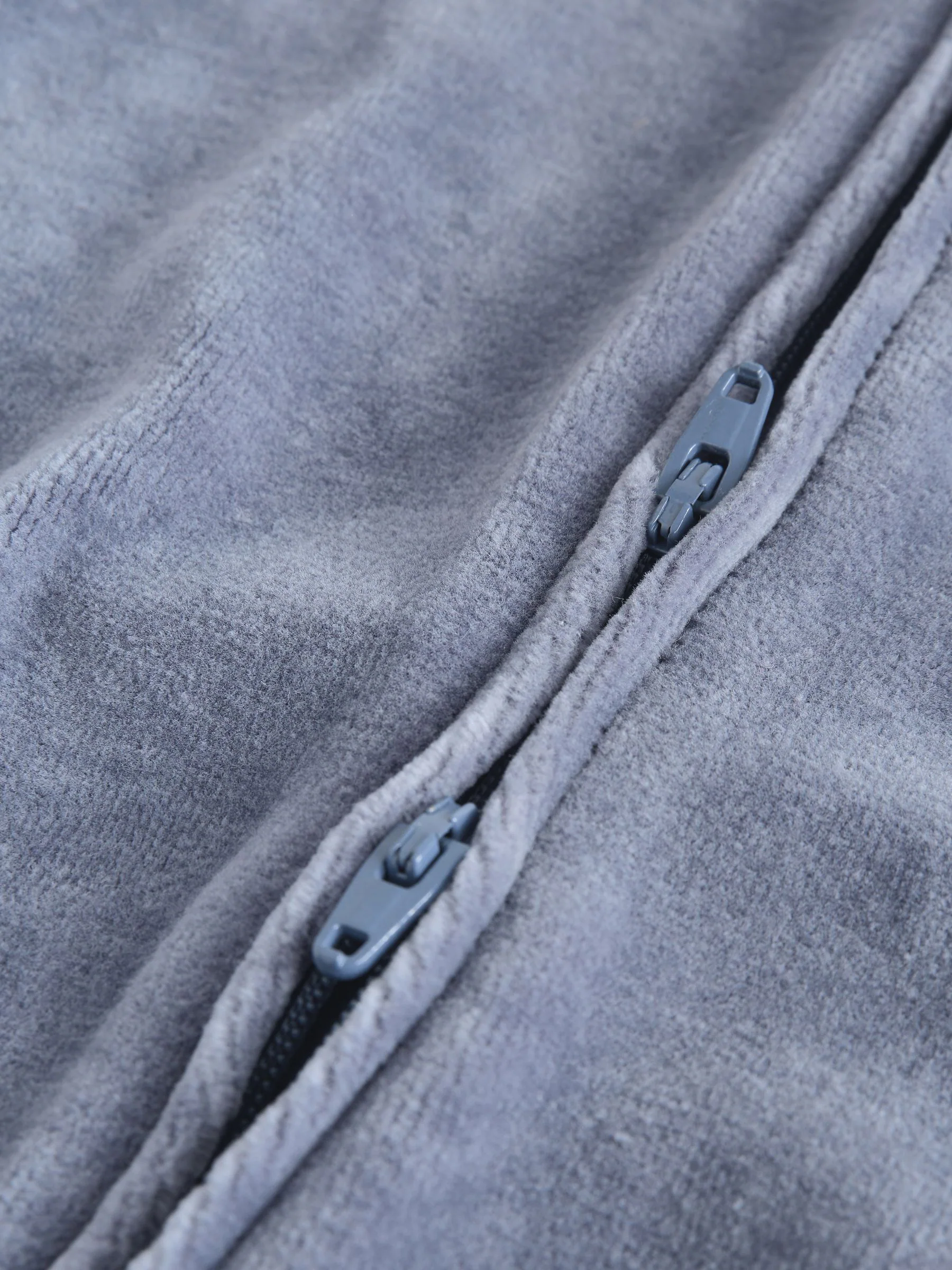 Blauw - Baby Velour Two Way Zip Sleepsuits 2 Pack (0mths-2yrs)