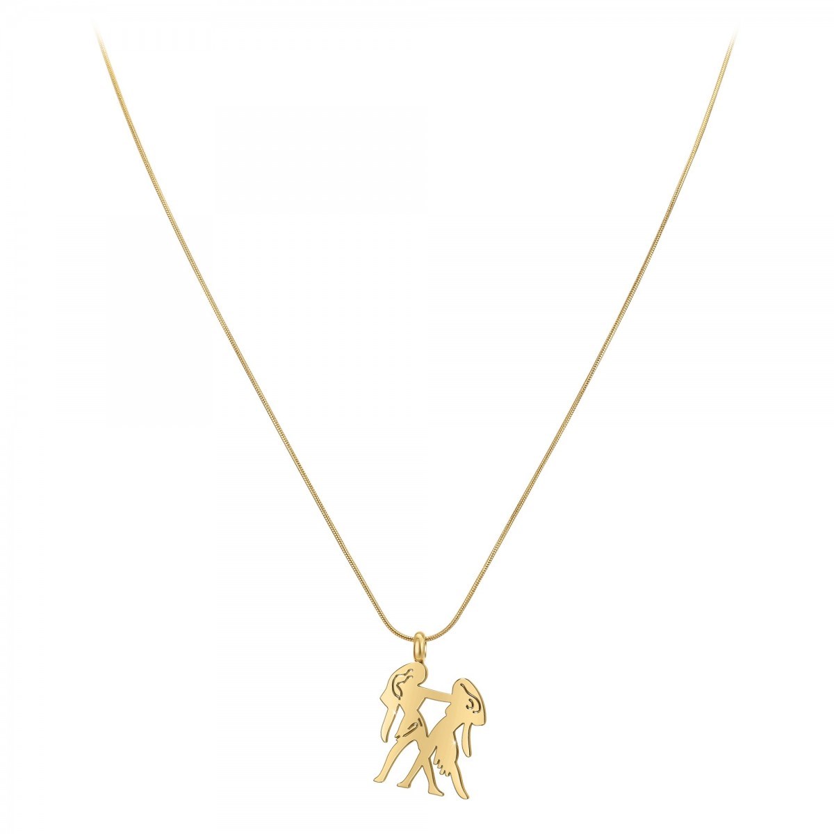 Collier astrologie  Gémeaux  SC Bohème en Acier Finement doré