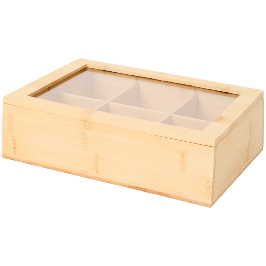 Coffret à thé avec texte