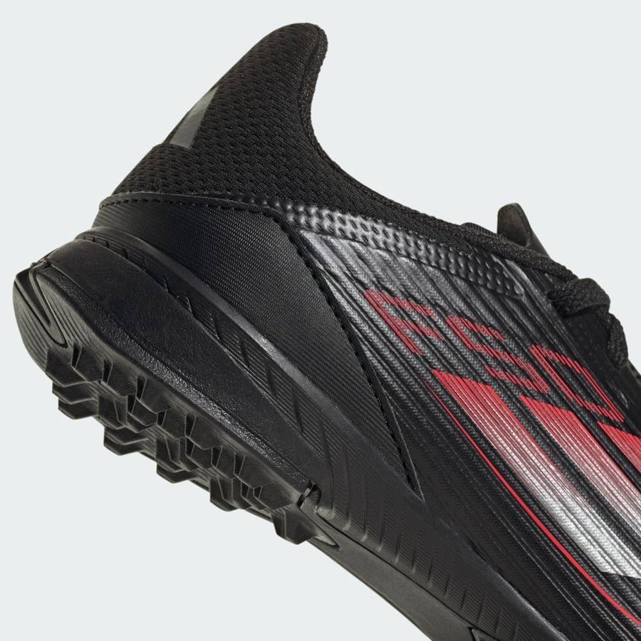 adidas F50 League TF Stealth Victory - Noir/Argenté/Lucid Red Enfant