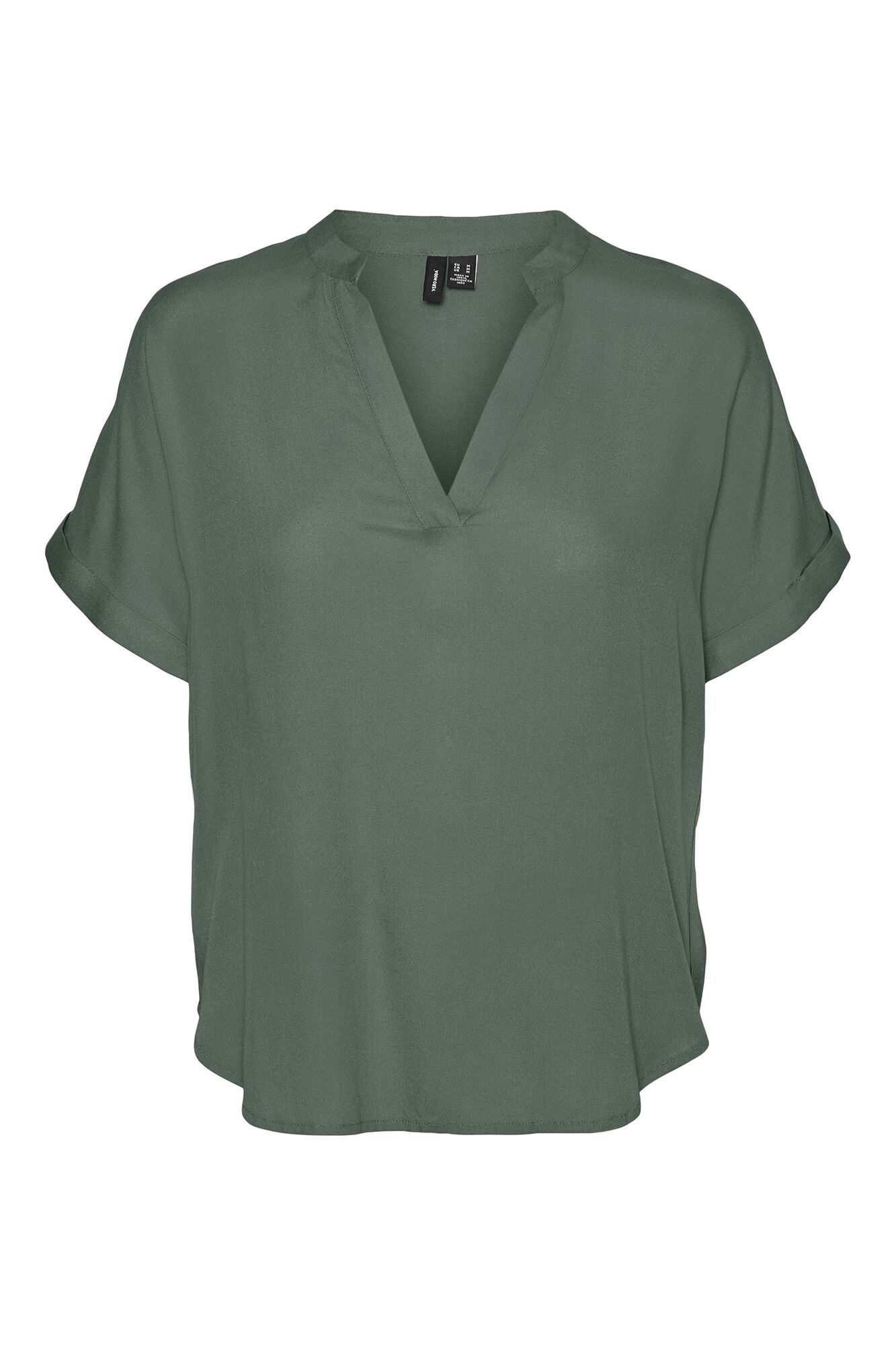 Blusa básica de manga curta - Verde
