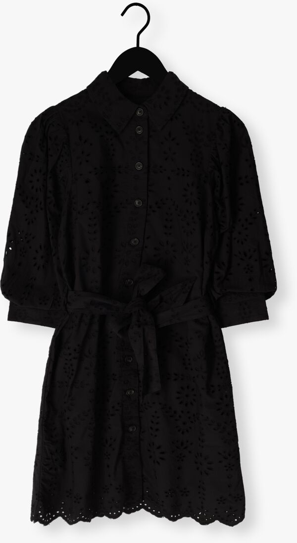SCOTCH & SODA zwarte scotch & soda mini jurk puff sleeve cotton midi dress