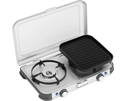 Campingaz 2-pits gasbarbecue zilver inclusief grillrooster