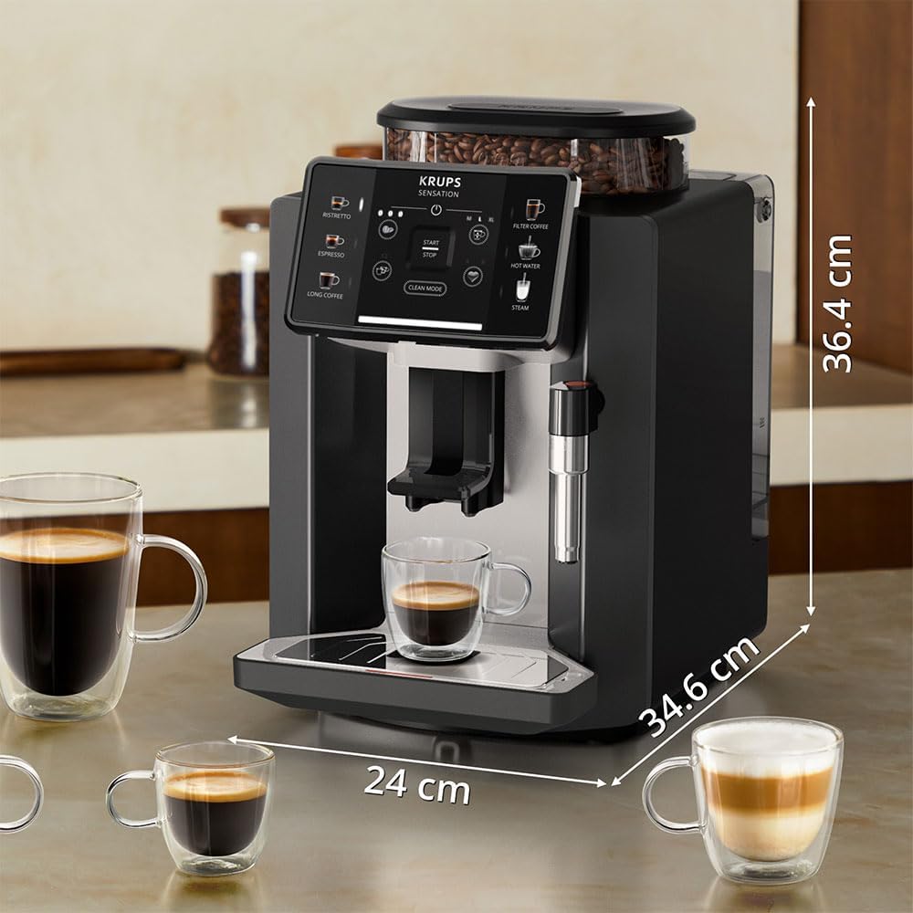 KRUPS Sensation C10 EA910A10 Cafetera Superautomática mit Molinillo 15 Bares Negra
