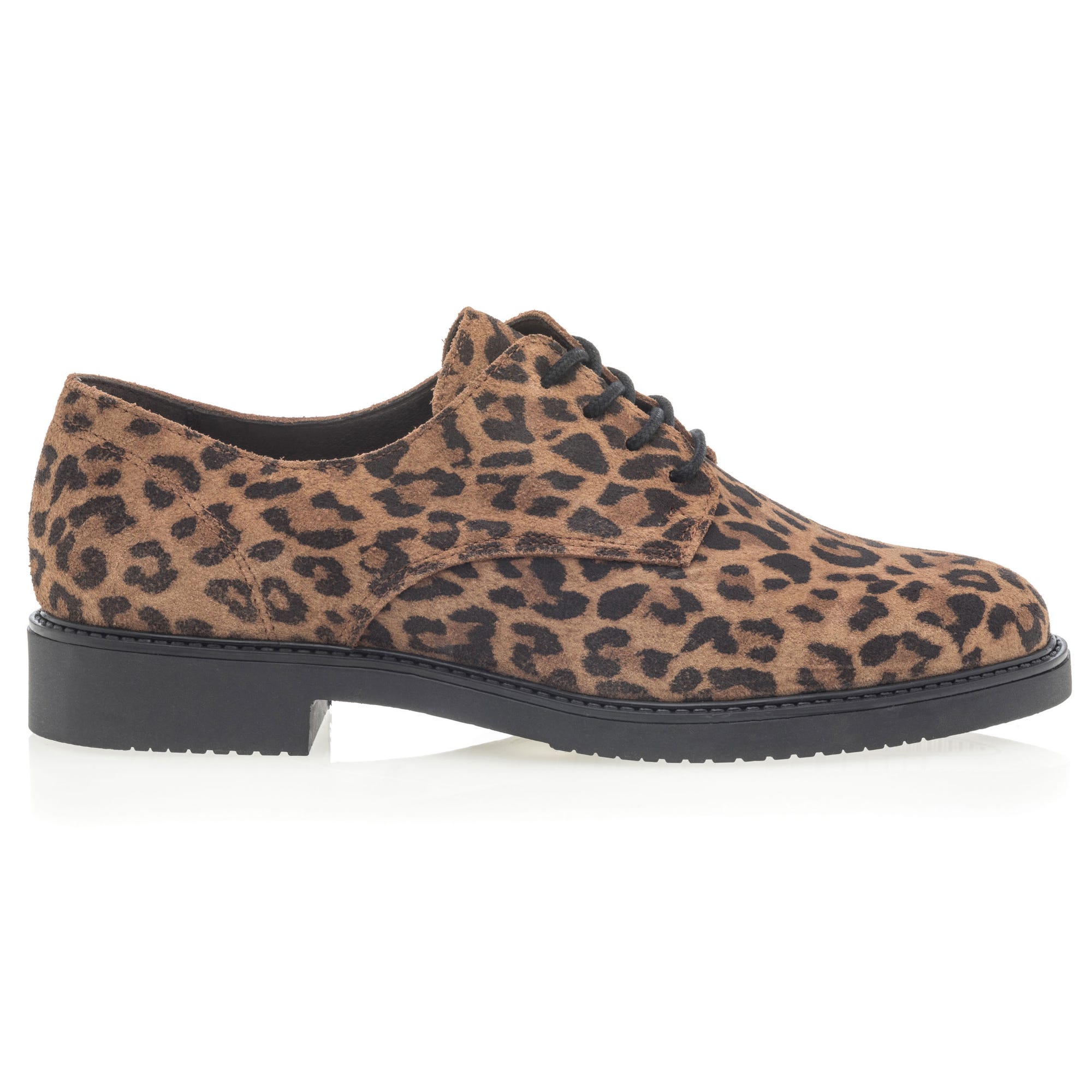 Derbies Femme en cuir cognac